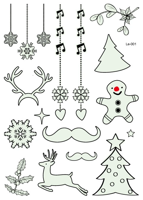 DORADOSUN Рождество Снеговик татуировки наклейки окружающей среды