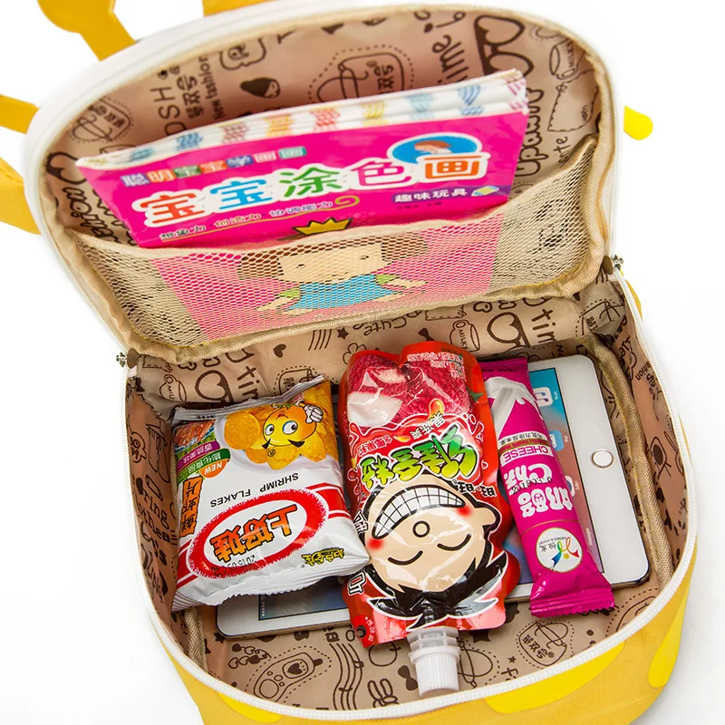 

Fashion Girls Canvas Small Backpack Lovely Cartoon Animal Children's Double Shoulder Bags Cute Casual Anti-lost Kids School Bag