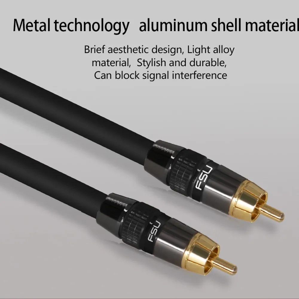 Цифровой коаксиальный кабель SPDIF RCA премиум класса стереозвук Rca мужской динамик