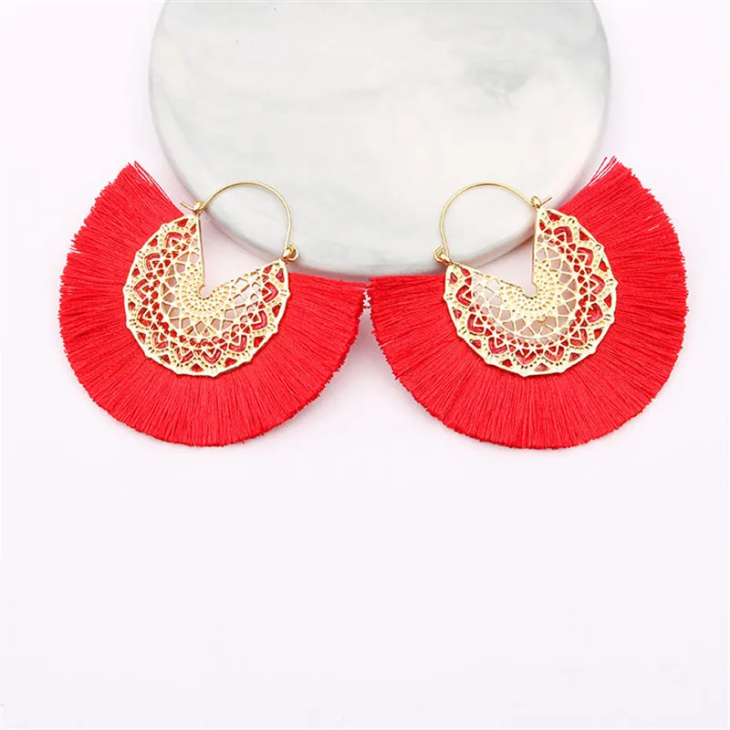 Женские богемные серьги подвески ручной работы с бахромой|Серьги-подвески| |