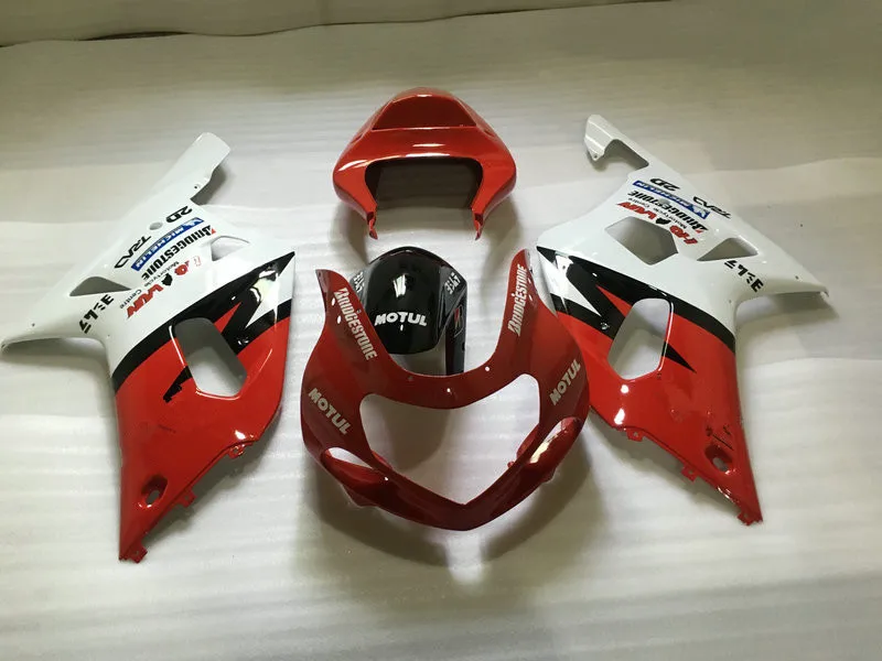 Комплект обтекателей для мотоцикла GSXR600 750 01 02 03 GSXR 600 GSXR750 K1 2003 2001 2002 ABS красные