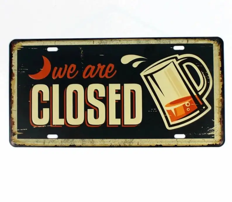 Металлические жестяные номерные знаки • винтажный металлический жестяной знак