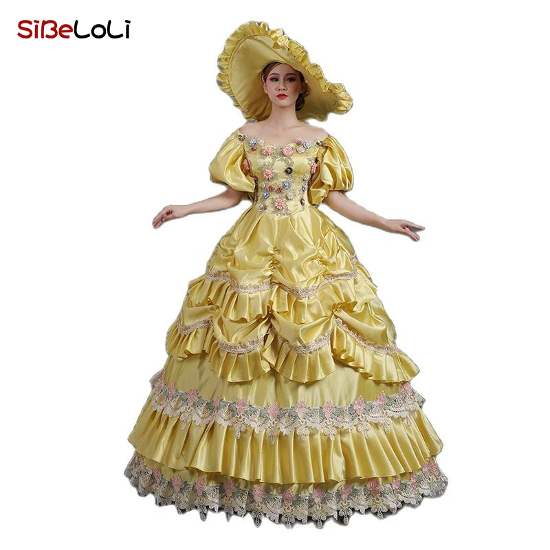Платье 19-го века Южная Белль рождественское карнавальное платье ретро барокко