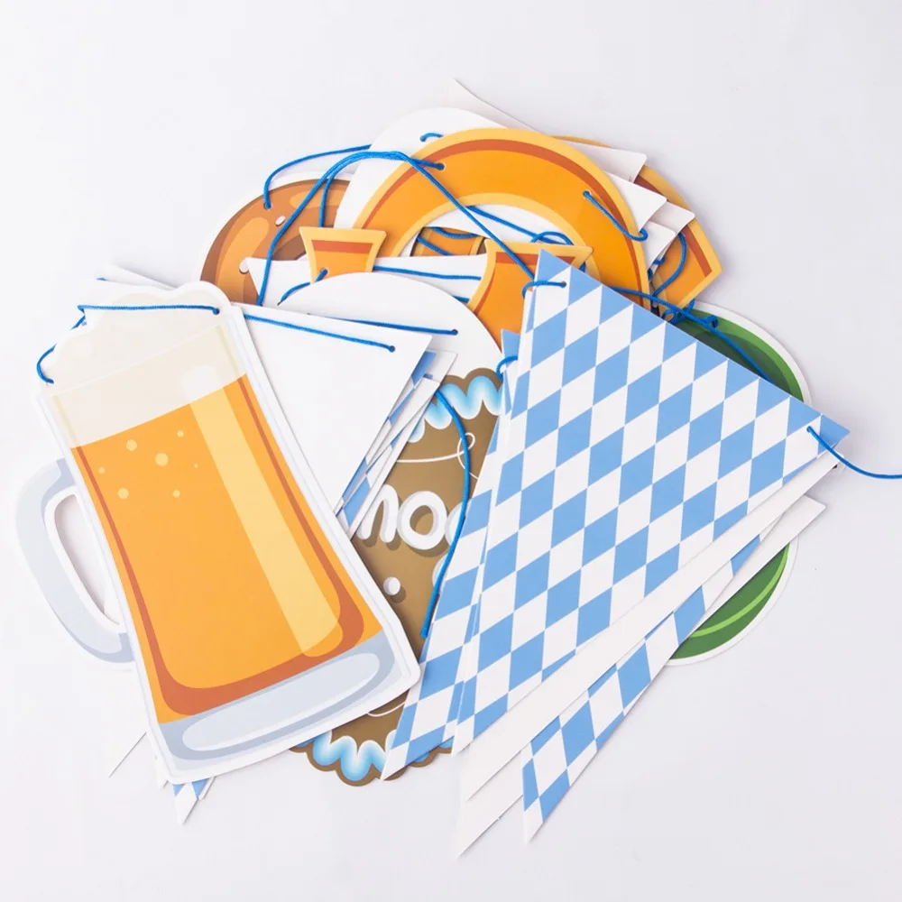 5 м Октоберфест большой плакат гирлянды из флажков Munich Beerfest Октоберфест пивной фестиваль вечерние поставки бумажный баннер