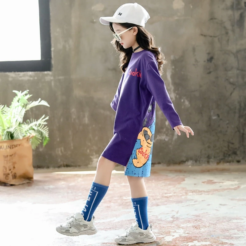 Футболка для девочек футболки с рисунком граффити топы короткими Рукавами