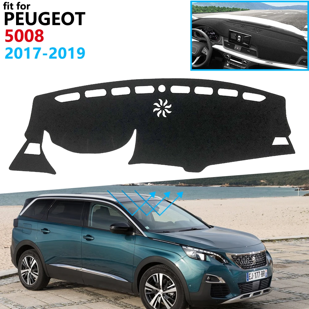 Защитная панель для приборной панели Peugeot 5008 2017 2018 2019 2020 автомобильные аксессуары