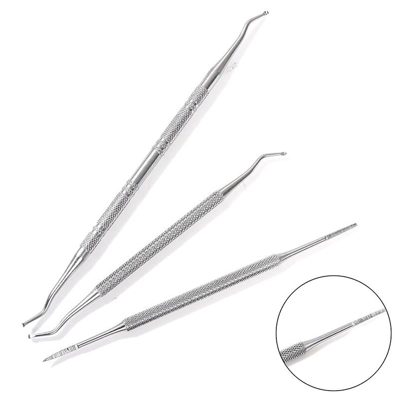 

3pcs Hook Ingrown Double Ended Ingrown Toe Correction Lifter File Toe Nail Care Manicure Pedicure Toenails Clean Foot Care Tool