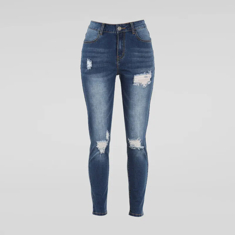 

Jeans Skinny Plus Size Ripped Sexy Winter JEANS Stretch Trousers 2021 Women's Fashion Jeans Mom High Waist Boyfriend Straight