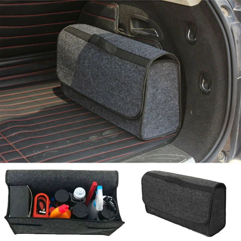 Большой серый нескользящий Автомобильный багажник органайзер для хранения