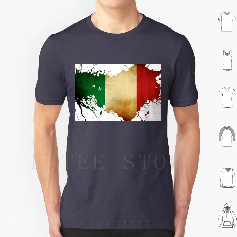 

Футболка мужская с итальянским флагом, хлопок 6xl, флаг Италии, Зеленый Белый Красный, страна, Национальный международный мир, Вселенная