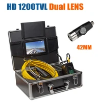 20m cable 42mm dual lens 7 sewer camera borescope pipe drain wall inspection endoscope system