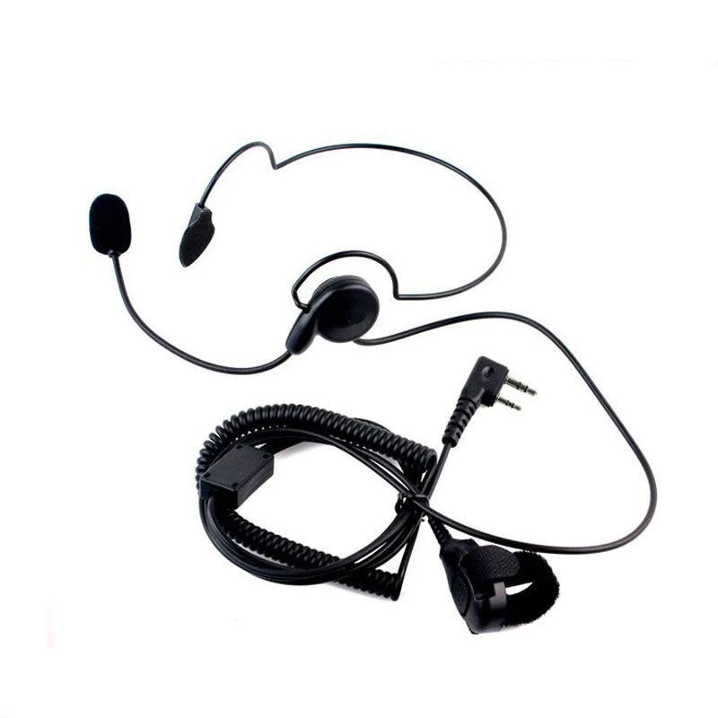 

Двусторонняя радиогарнитура для Kenwood с пальцем PPT Push, чтобы говорить, Baofeng UV-5R, TK-208, TK-220, TK-240, TK-240D 8, бесплатная доставка