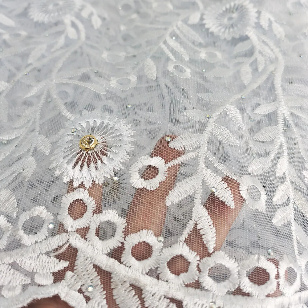

Burnt orange nigerian lace fabric high quality 2020 african fabric lace with stones for sewing dresses french lace fabric