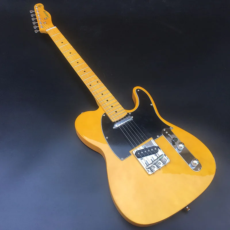 

Fast Shipping TL Electric Guitar Basswood body Maple neck Light Yellow Color Chrome Hardware High Quality can be customed