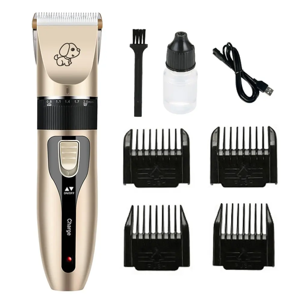 Clipper For Grooming Kit Rechargeable Cordless Quiet Electric Hair Clippers Set For Puppy Cats Pets
