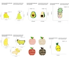 Рисунок из мультфильма; Креативное банан авокадо персик Ананас Лимон металлическая брошь Симпатичные Фрукты Форма штифт аксессуары рубашка воротник и сумка украшения