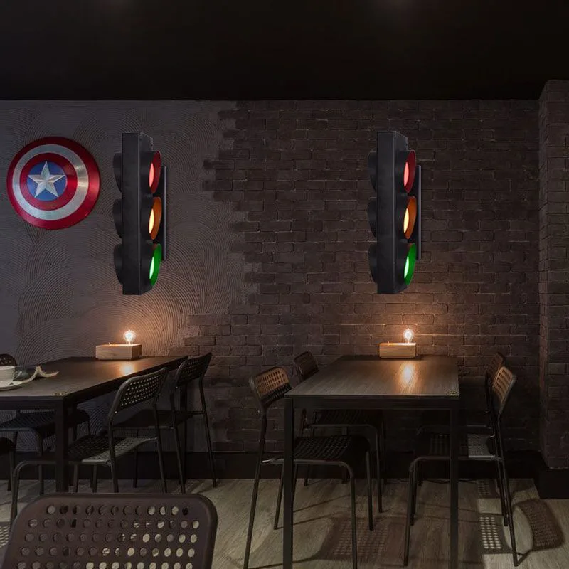 Креативное украшение индивидуальный промышленный Ретро двухсторонний светофор