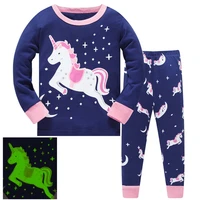 unicorn girls pajamas set kids baby spring autumn sweet suit cartoon infantil children sleepwear clothes