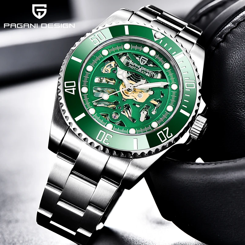 

PAGANI DESIGN New Sapphire Glass Men Watch Stainless Steel Waterproof Mechanical Watch Luxury Automatic Watch Orologio da uomo