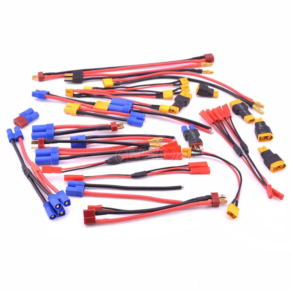 EC3 EC5 T Deans разъем XT30 XT60 адаптер конвертер Lipo батарея 14AWG / 12AWG для RC ESC двигателя