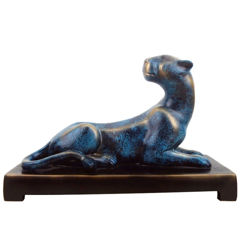 

Home Decoration Animal Sculpture Abstract Panther Tiger Sculpture Wine Cabinet Display Furnishings Bookcase Decor Ornament Gifts