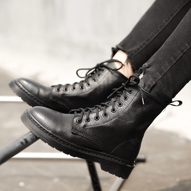 Женские ботинки из натуральной коровьей кожи Mordoan короткие в британском стиле