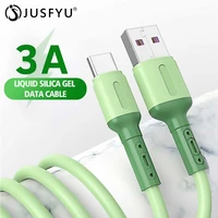 3a type c usb c cable for huawei samsung xiaomi max liquid soft silicone micro charger data cord super fast charge charging wire