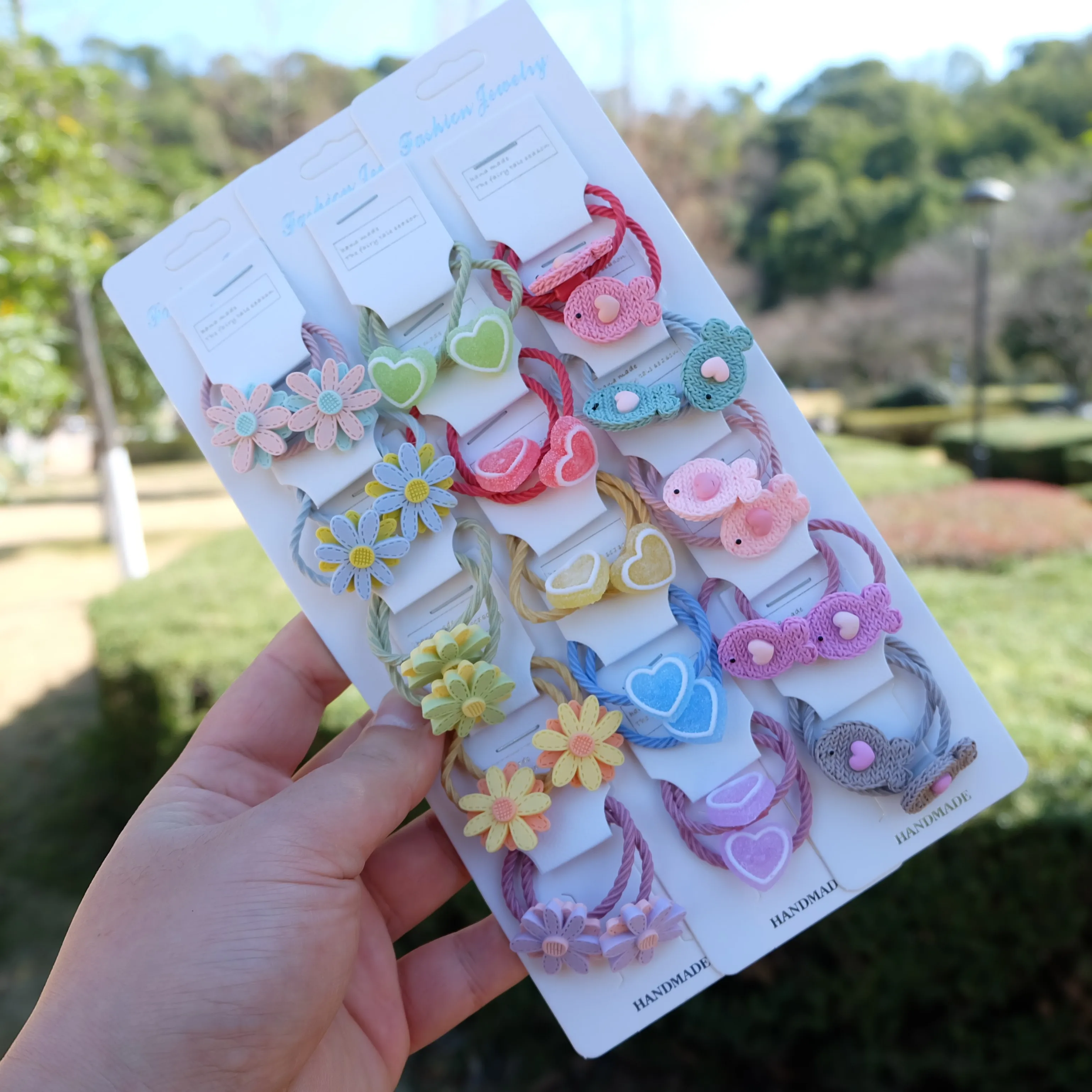 10 шт./компл. с персонажами из мультфильмов для детей волос в форме цветка веревки