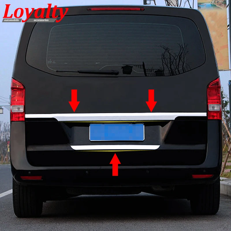 Лояльность для Mercedes Benz Vito V Class V260 V260l 2016 2017 2018 верхняя + задняя дверь накладка на