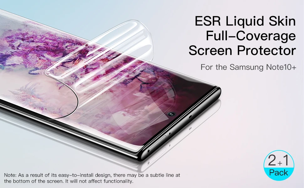 2 шт./лот ESR Защита экрана для samsung Galaxy Note 10 Note 10+ Мягкий ТПУ полное покрытие кожи пленка для samsung Note 10 Plus 5G