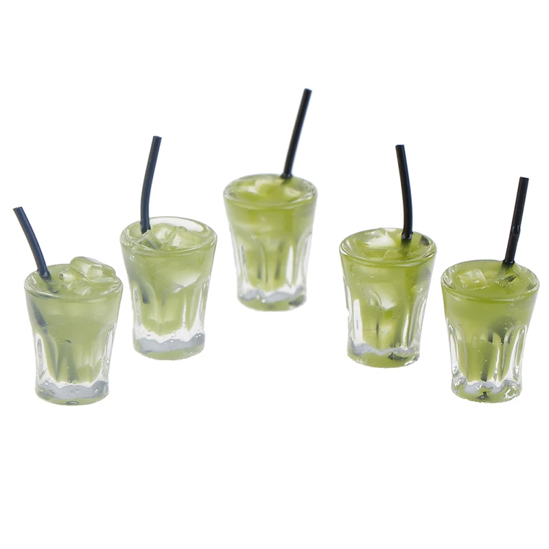 

5pcs Mini Dollhouse Miniature Food Resin Fruit Bottle Simulation Drinks Model Toys Dollhouse Dolls Accessories new