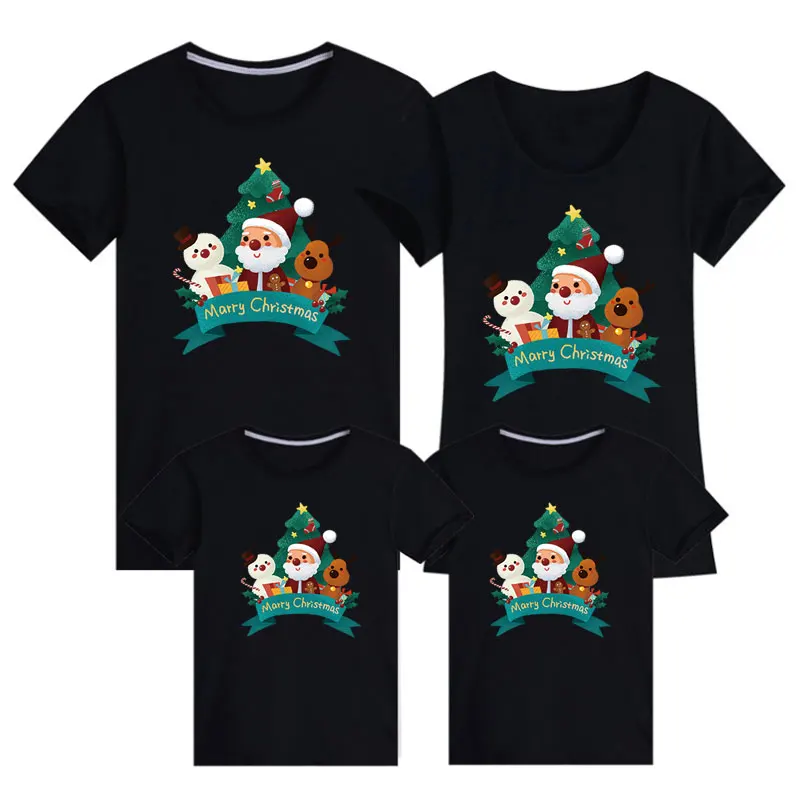 2021 moda de Navidad pap&aacute; mam&aacute; ni&ntilde;os familia coincidentes trajes Madre Padre beb&eacute; camiseta ropa para familia regalo de A&ntilde;o Nuevo-2