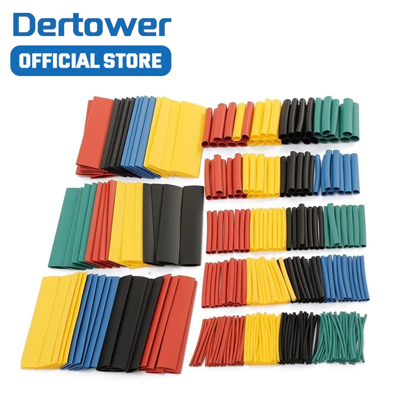 Полиолефиновые термоусадочные трубки в ассортименте 164 шт. 328 многоцветные