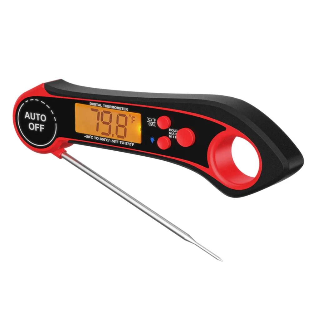 

1pc Practical Probe Simple BBQ Kitchen Tool (Red)