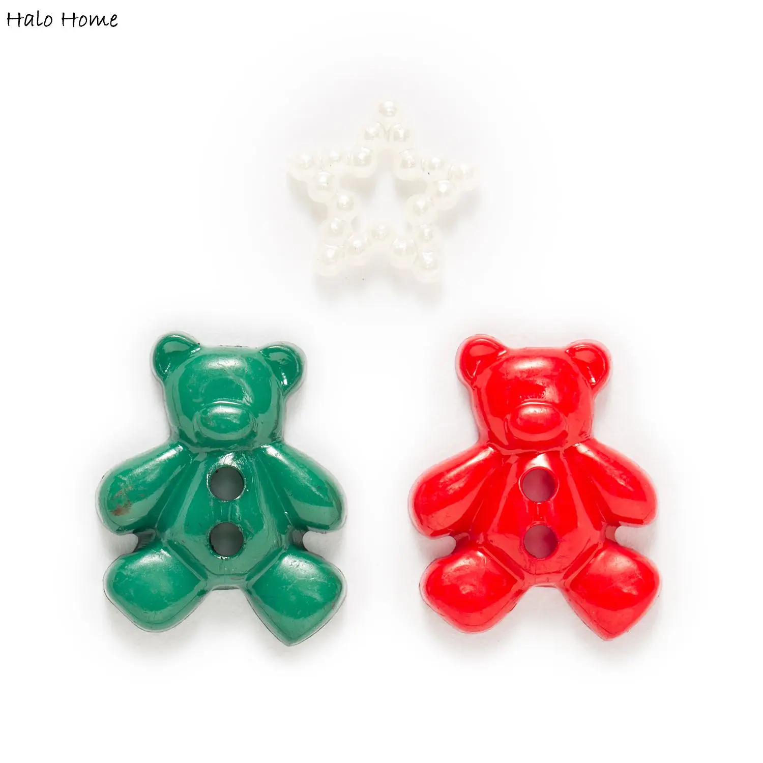 100 шт. костюм с рисунком рождественского медвежонка смолы кнопки для шитья