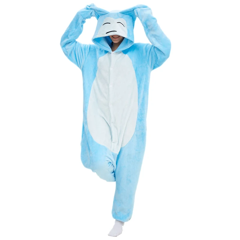 Новое поступление Snorlax Для женщин пижама костюм для сна Kigurumis животных взрослых