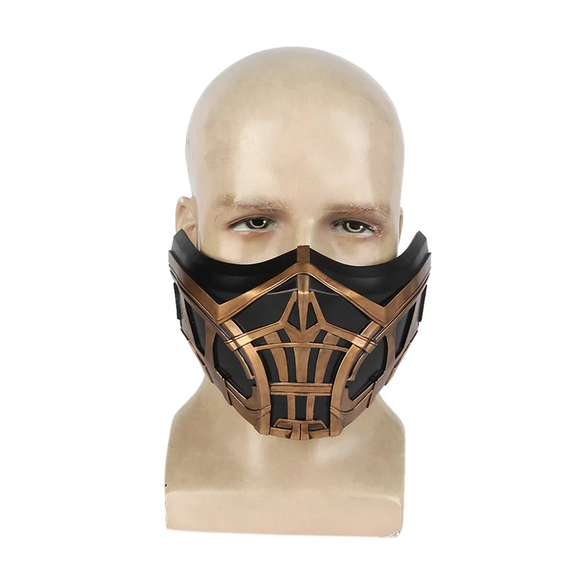 

Маска из смолы реквизит для вечеринки на Хэллоуин маски в стиле игры Mortal Kombat маска скорпиона Половина лица