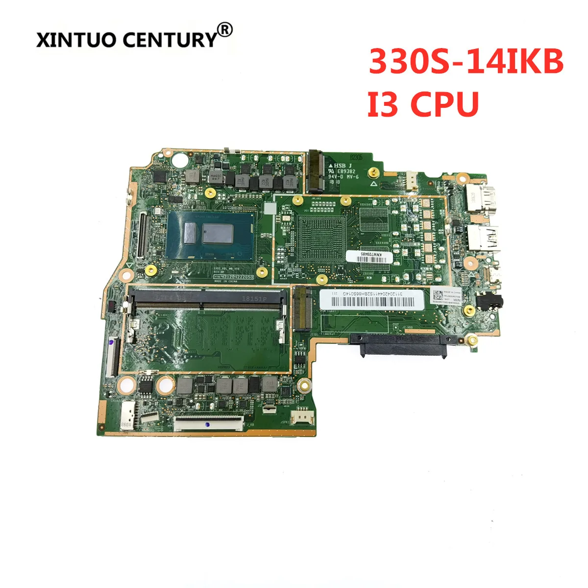 

For lenovo ideapad 81F4 81JM 330S-KBL CPU I3 UMA 4GB DDR4 330S-14IKB motherboard mainboard FRU 5B20R07568 5B20R07616 100% test