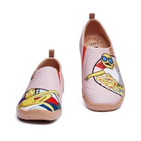 uin womens men lightweight slip ons loafers comfort walking canvas flats casual art painted travel shoes