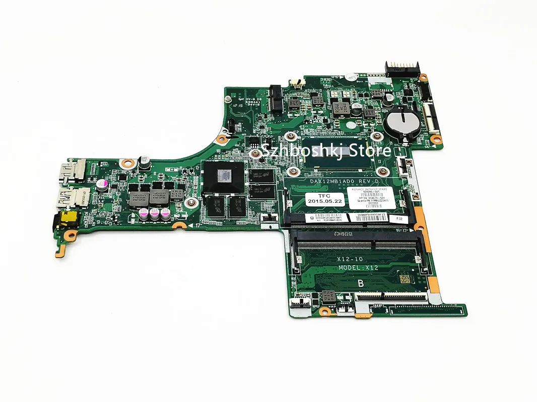 

Бесплатная доставка 809046-501 для HP 15-AB материнская плата портативного компьютера с I5-5200U 809046-601 809046-001 аккумулятор большой емкости DAX12MB1AD0 основн...