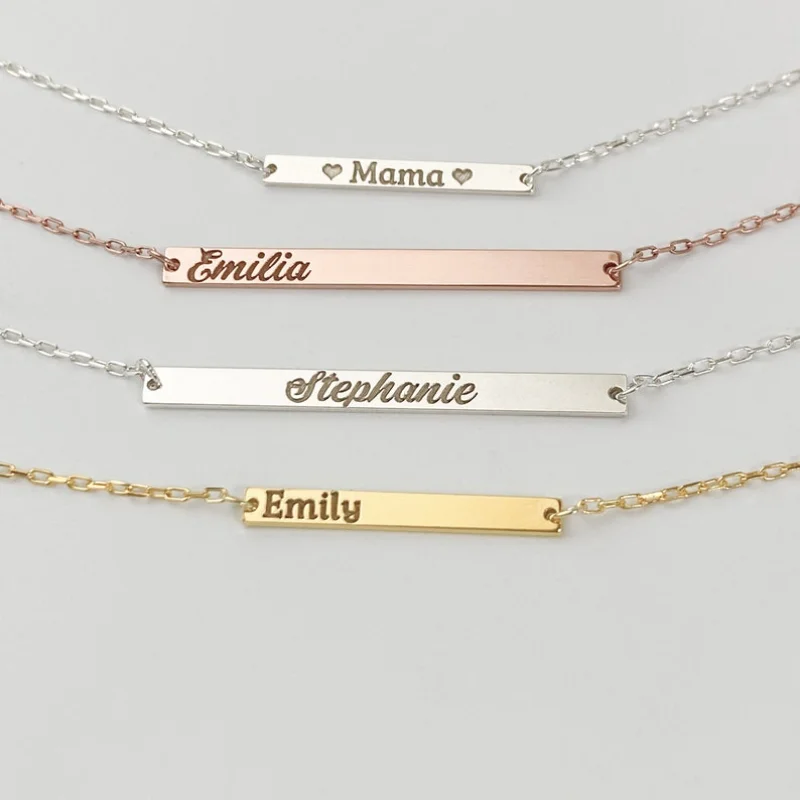 

Ожерелье с именем бара, персонализированные серебряные ювелирные изделия на заказ, ожерелье с координатами бара, ожерелье бара, ожерелье с ...