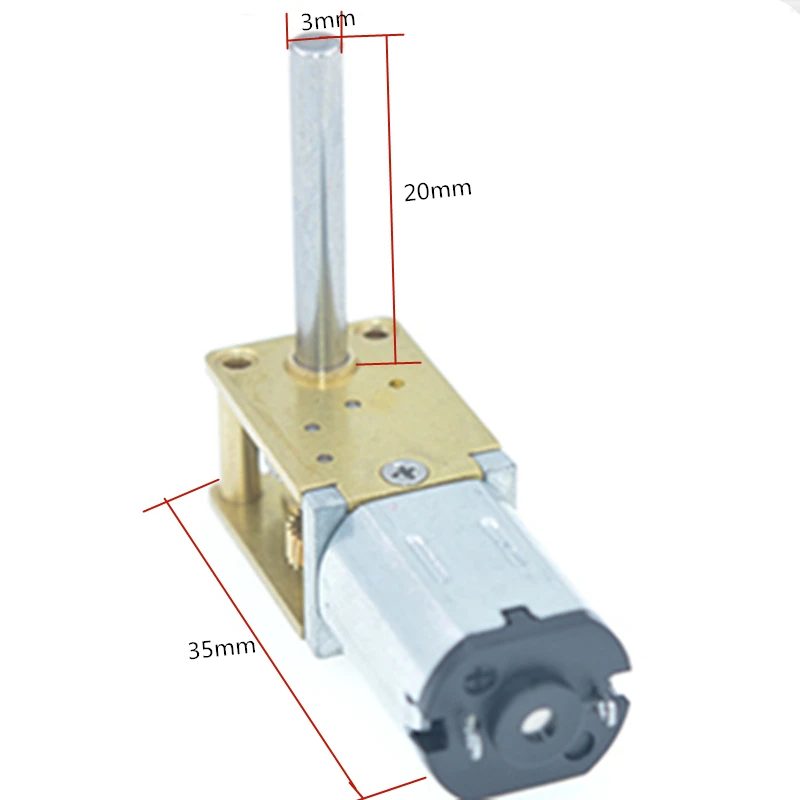 

N20 Gear Motor Long Shaft Length 20mm DC 3V 6V 12V Worn Speed Reducer 30/60/120rpm Electric Motors 12 Volt V Reversed Smart Fan