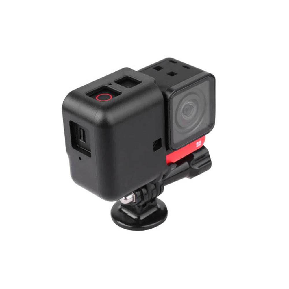 Quick Release Camera Frame Cage for Insta360 One R Sports Protective Border with 1/4'' Adapter Base Tripod Bike Clip | Электроника