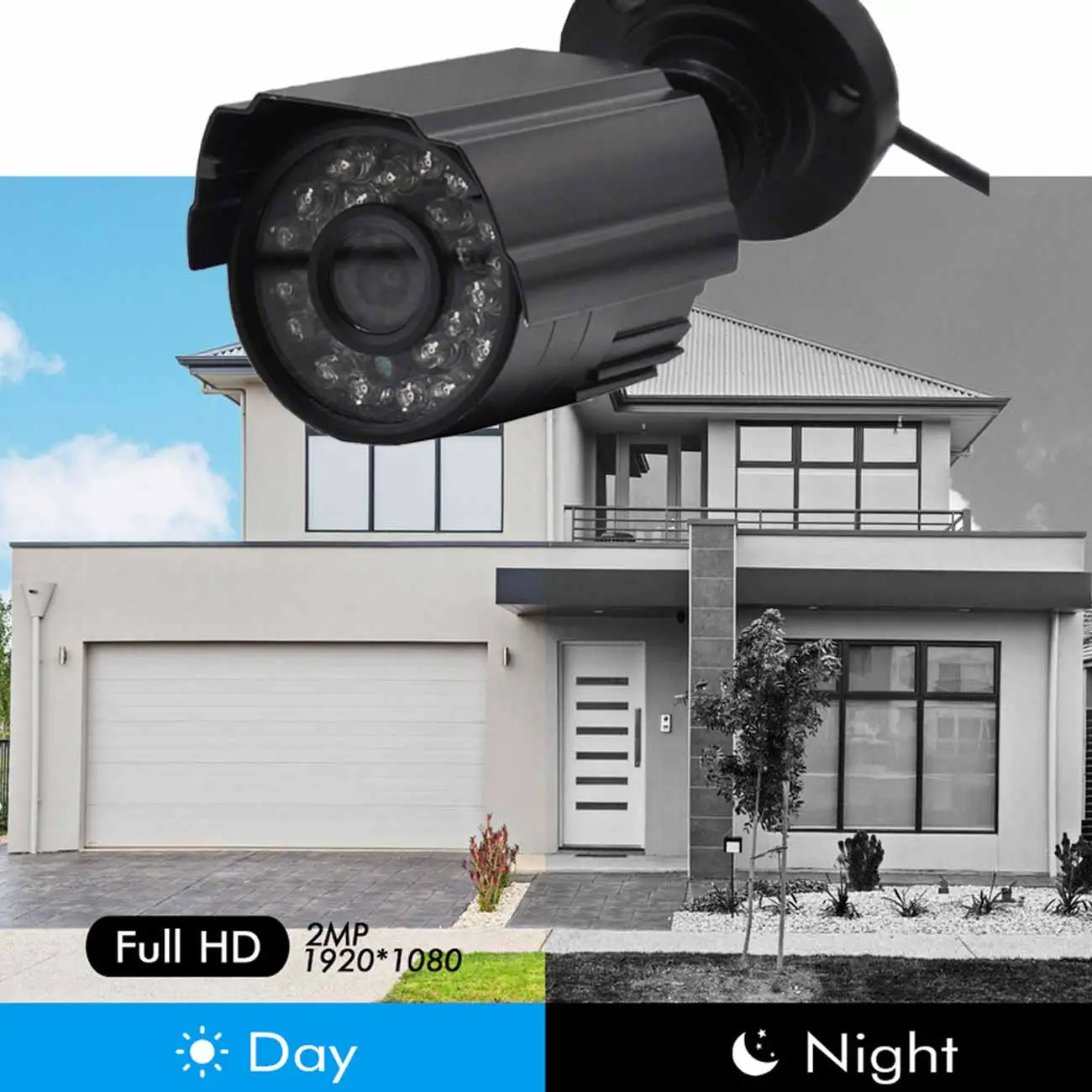 

Wireless Security Camera Outdoor 1080P HD AHD CCTV Home Surveillance IP65 Weatherproof Motion Detection Night-Vision Camera