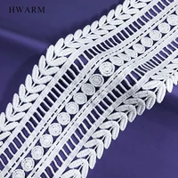 5yard white african lace fabric ribbon 11cm relative ear of wheat high quality arts craft sewing trim wedding dress accessories