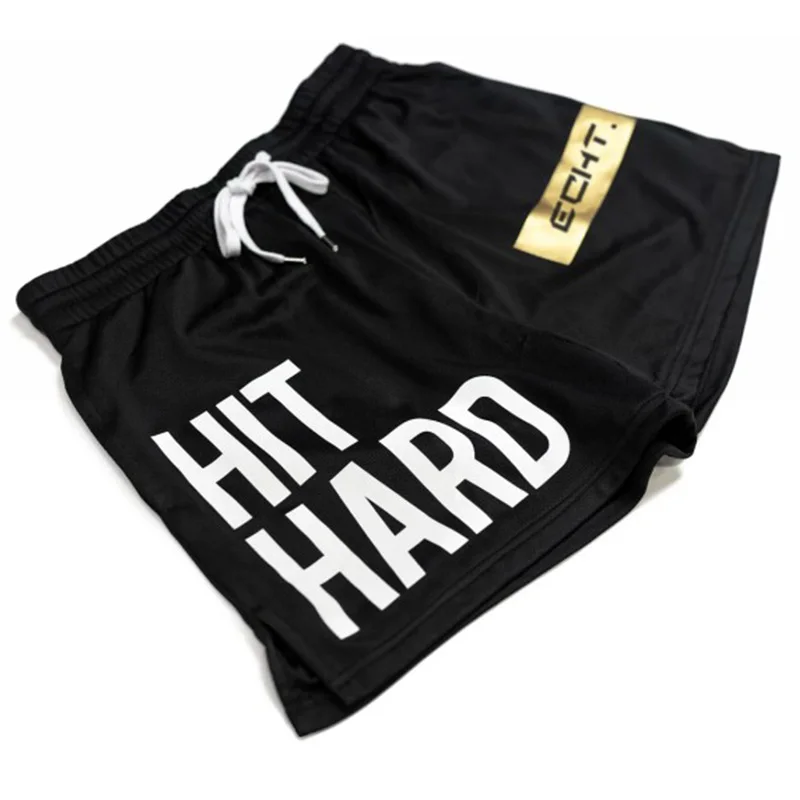 summer Solid color mesh compression quick-drying shorts men's sweatpants gyms Fitness Men shorts slim fit clothes Size M-XXXL