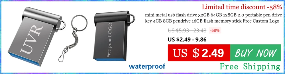 USB флеш-накопитель 64 ГБ 128 ГБ металлическая Флешка 4 ГБ 8 ГБ высокоскоростная USB флешка 32 ГБ флеш-накопитель реальная емкость 16 Гб USB флеш-накопитель