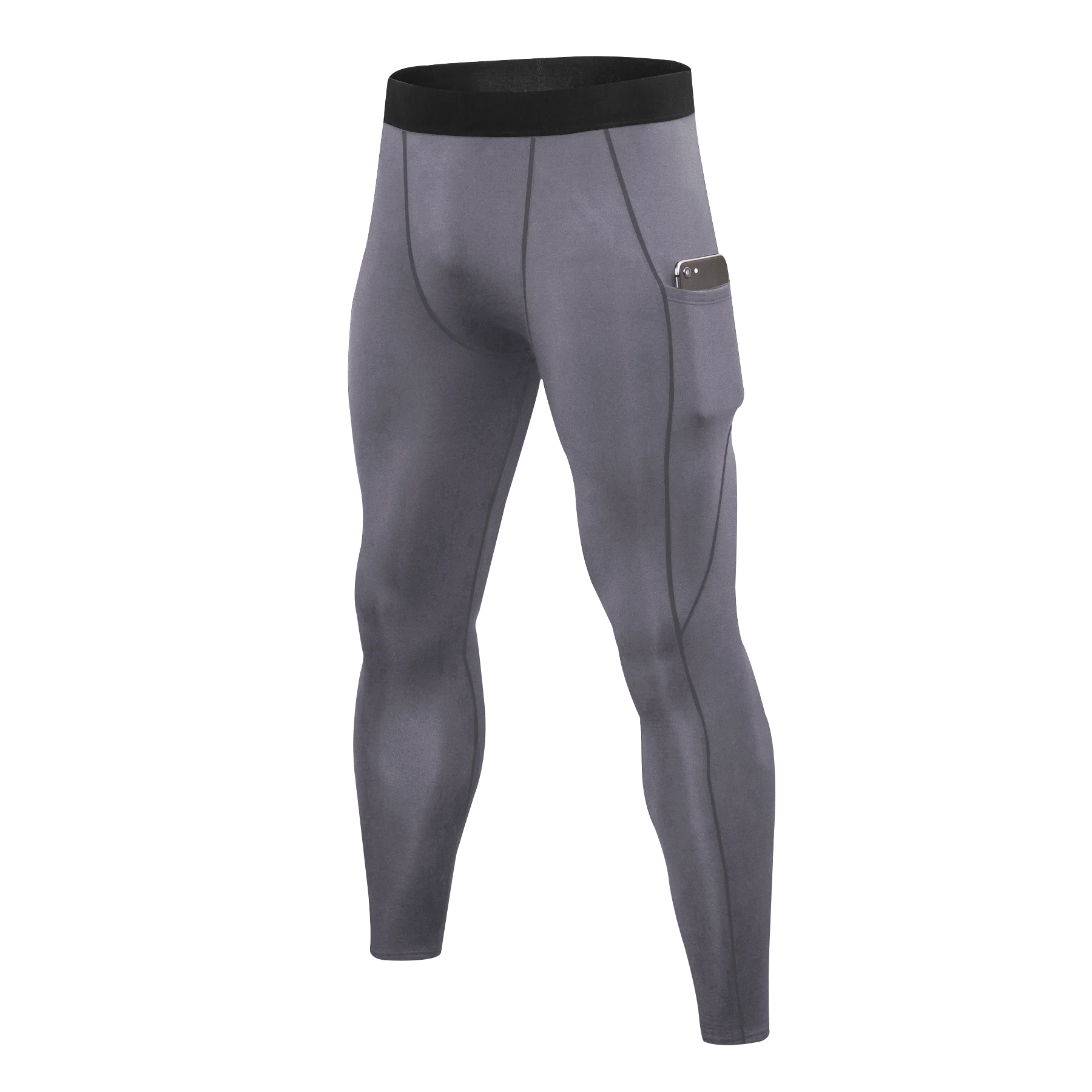 

Raibaallu Men Cropped Trousers Summer Spring Sports Casual Autumn Elastic Compression Tights Soft Male Solid Shorts Pants