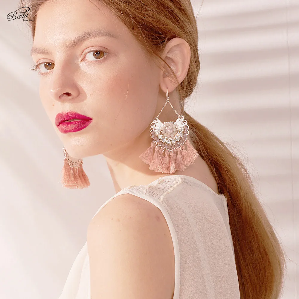 

Elegance Long Bohemian Earrings Original 2020 New Fashion Jewelry Elegant Handcrafts For Women Bohemian Earrings Baroque Crystal