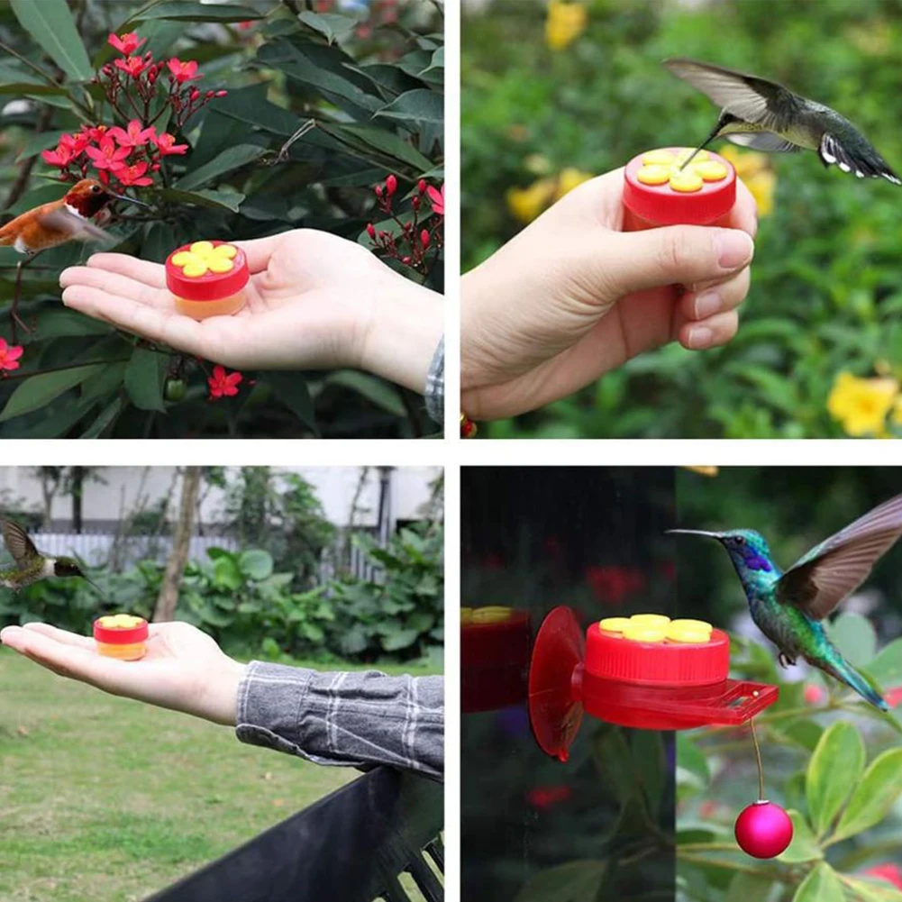 

Garden Bird Feeder Hummingbird Feeder 2Pcs Garden Hand-Held Plastic Hummingbird Feeder Outdoor Bird Feeding Device Decoration